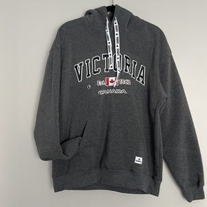 NWT TEEPEE Canada Spell Out Pullover Hooded Sweatshirt Mens Sz L